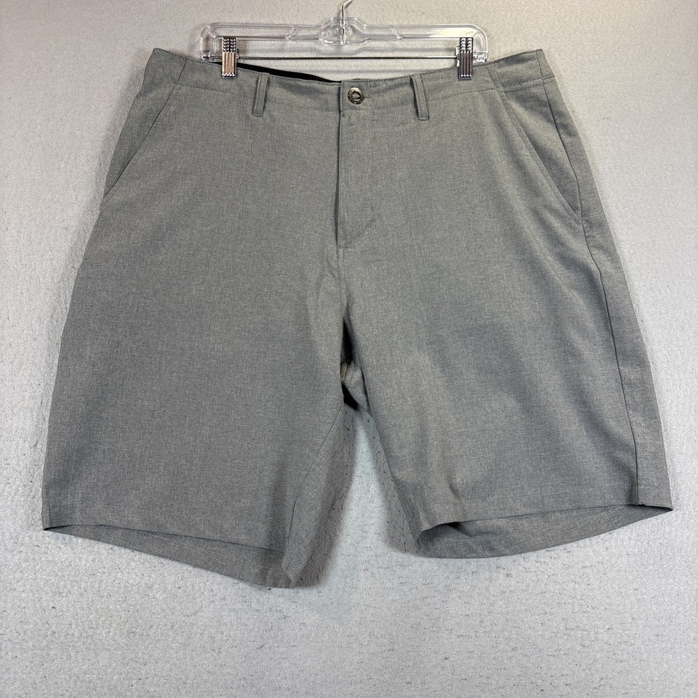Volcom Men's Surf & Turf Shorts Size 38 Gray Logo Pockets 4-Way Stretch